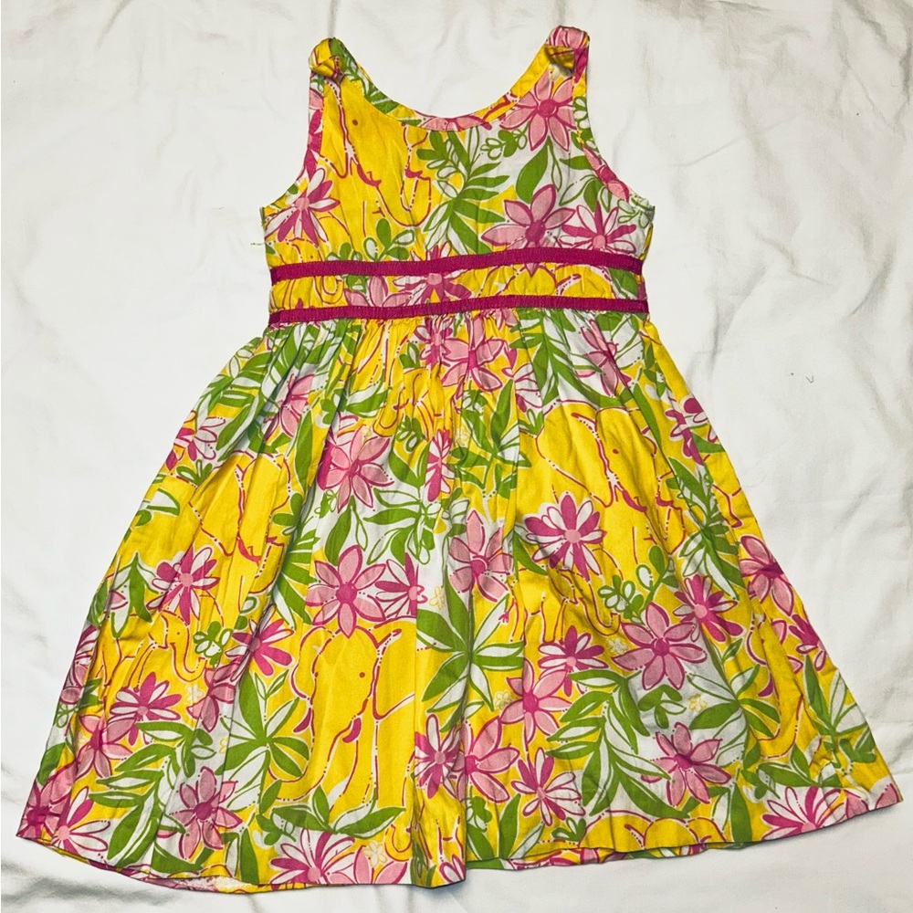 Lily Pulitzer floral lined dress sz 4T EUC smoke free home